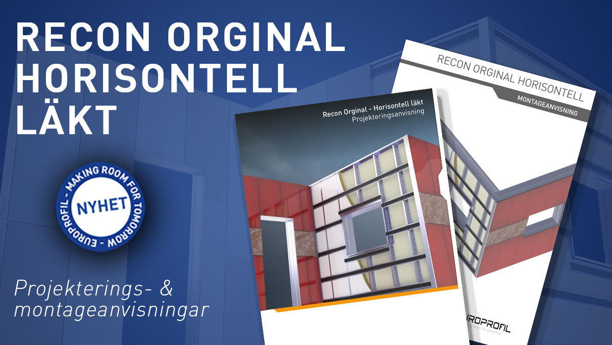 Fasadsystemet Recon Orginal för horisontell läkt