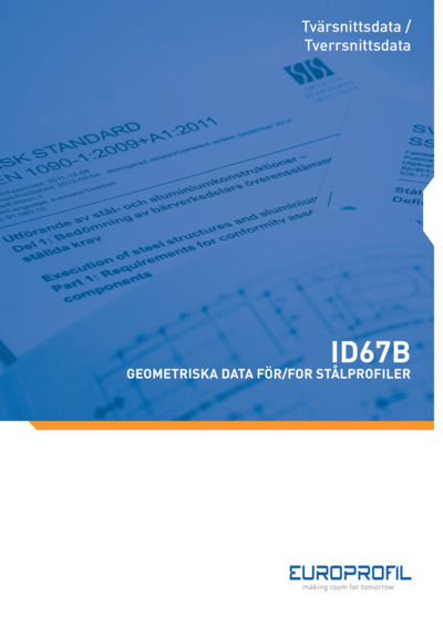 Tvärsnittsdata stålprofiler ID67B