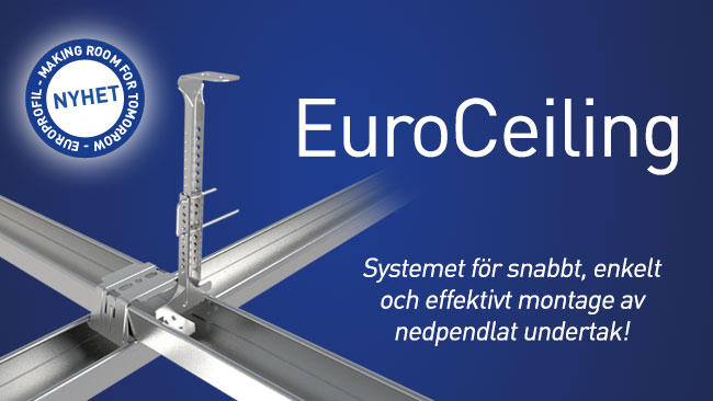 Europrofil vidareutvecklar undertaksystemet EuroCeiling